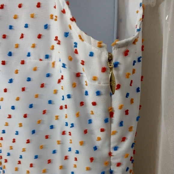 NWT New Draper James Swiss Dot Tiered Retro PRIDE Dress 14 - Picture 5 of 11